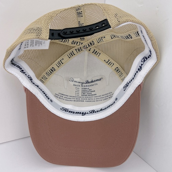 TOMMY BAHAMA CAP/HAT, 3D MARLON FISH LOGO, GREY COOL MESH, MAUVE & TAN COLORS - Picture 9 of 14